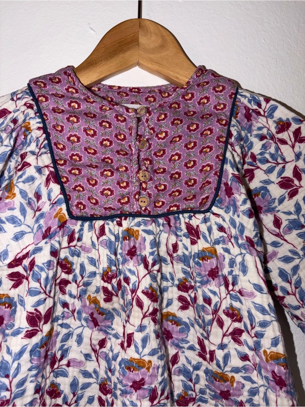 Zara Girls Floral Peasant Top in Pink, Blue and Yellow
